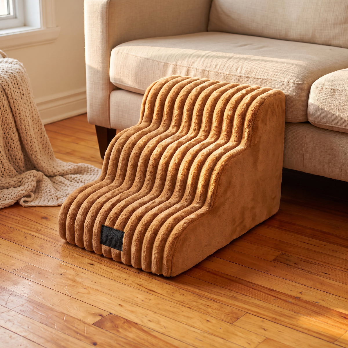 Escalier pour chien Nuage 3 marches coloris Caramel